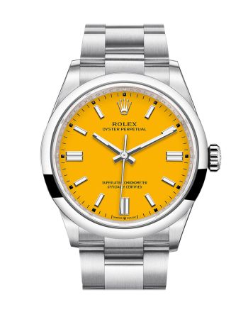 Rolex Oyster Perpetual 36 Yellow Dial Oyster Bracelet Watch 126000