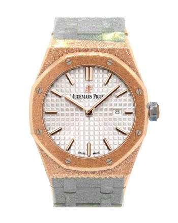 Audemars Piguet Royal Oak 33mm Silver-toned Dial 18K Pink Gold Ladies 67653OR.GG.1263OR.01