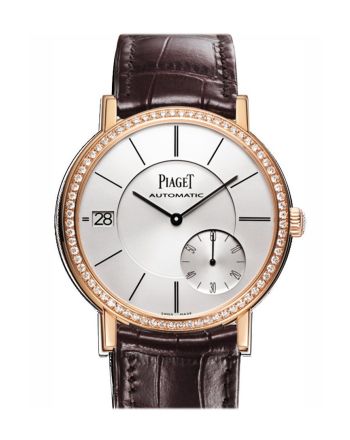 Piaget Altiplano Silver Dial 18K Rose Gold Diamond Men's Watch GOA38139