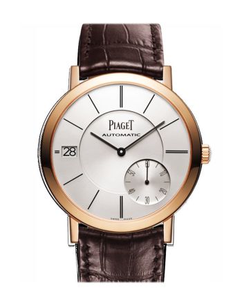 Piaget Altiplano Automatic Silver Dial Brown Leather Men's Watch GOA38131