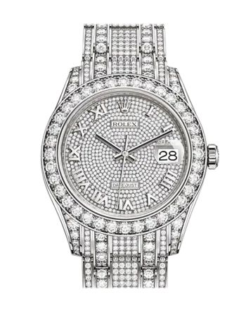 ROLEX Pearlmaster 39 Diamond Pave Dial Pearlmaster Bracelet White Gold Watch 86409RBR