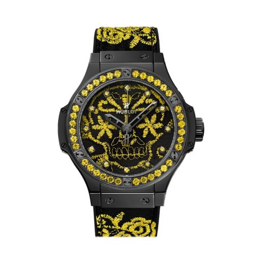 Hublot Big Bang 41mm Broderie Sugar Skull Fluo Sunflower Watch 343.CY.6590.NR.1211