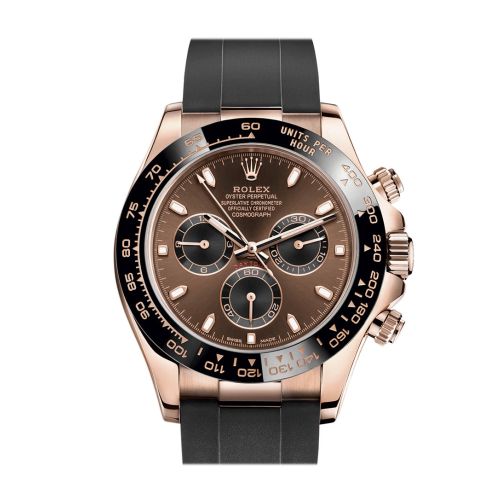 Rolex Cosmograph Daytona Rose Gold Chocolate and black Dial Oysterflex 116515LN