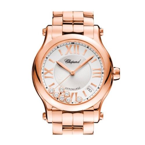 Chopard  Happy Sport 36mm 18k Rose Gold and Diamonds Automatic Watch 274808-5002