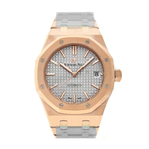 Audemars Piguet Royal Oak 37mm Nickel Grey Dial 18K Rose Gold Automatic Watch 15450OR.OO.1256OR.01