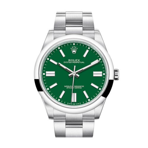 Rolex Oyster Perpetual 41 Green Dial Oyster Bracelet Watch 124300