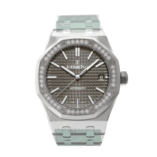 Audemars Piguet Royal Oak 37mm Grey ruthenium-toned Dial Diamond Stainless Steel Watch 15451ST.ZZ.1256ST.02