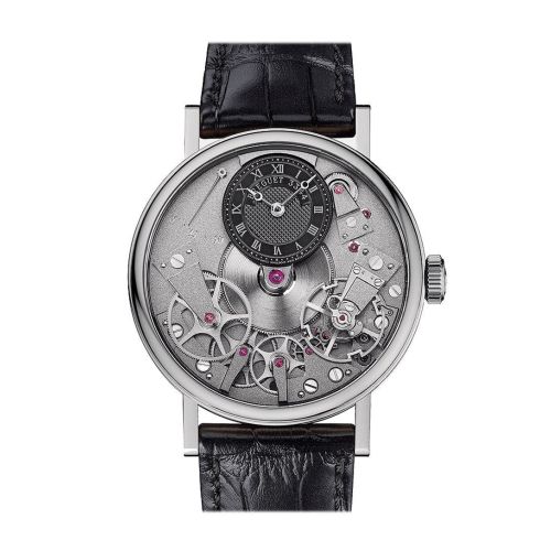 Breguet Tradition Black Skeleton Dial 18kt White Gold Black Leather Men's Watch 7027BBG99V6 7027BB/G9/9V6